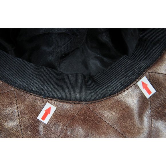 Christian Dior Womens Vintage Logo Bucket Hat 57 Brown Distressed Goat Leather main image 12